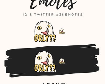 ORLY Owl Emotes, Funny Twitch and Discord Emotes (Digital Download)