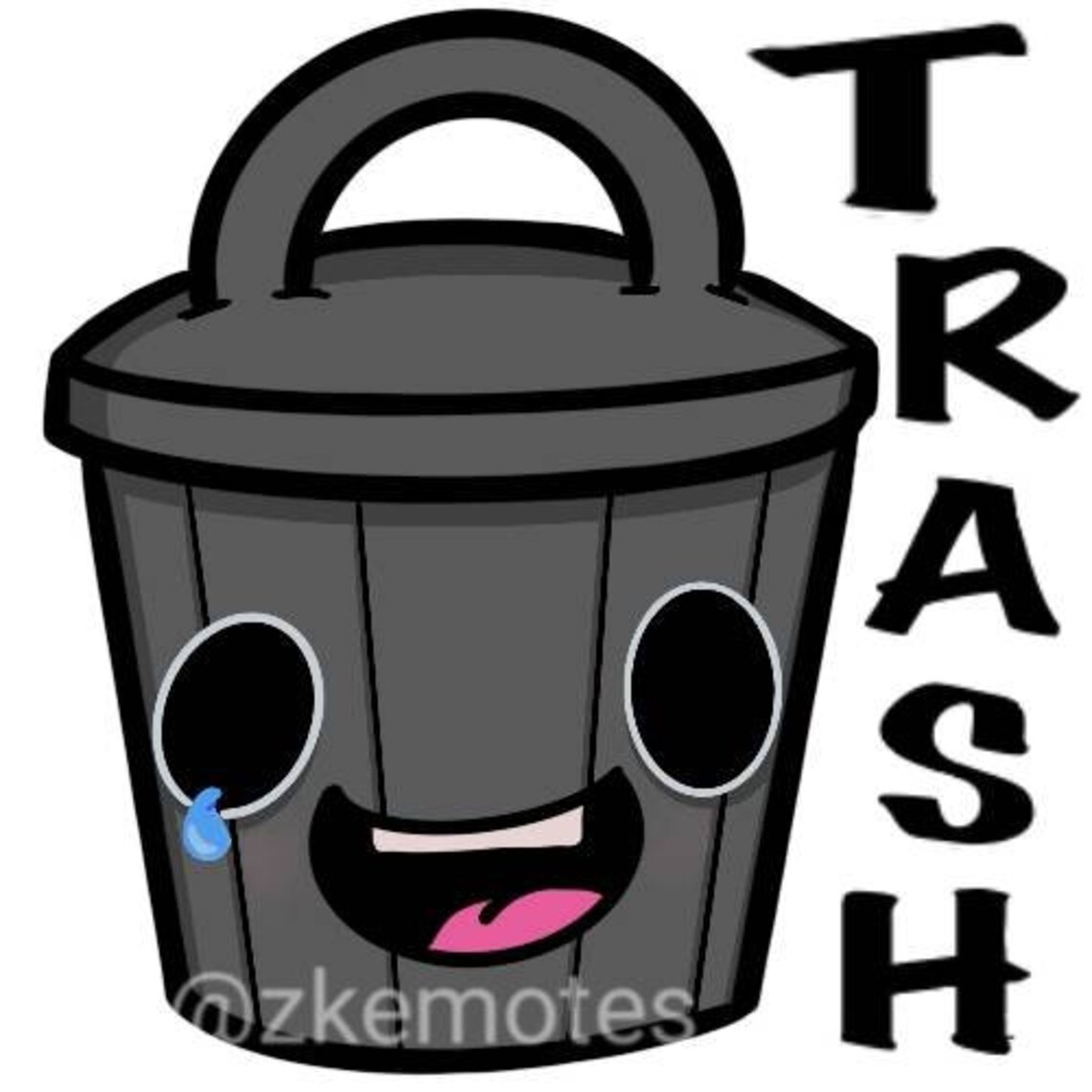 Totally Trash Emote Trash Gaming Emote Garbage Emote Funny Etsy