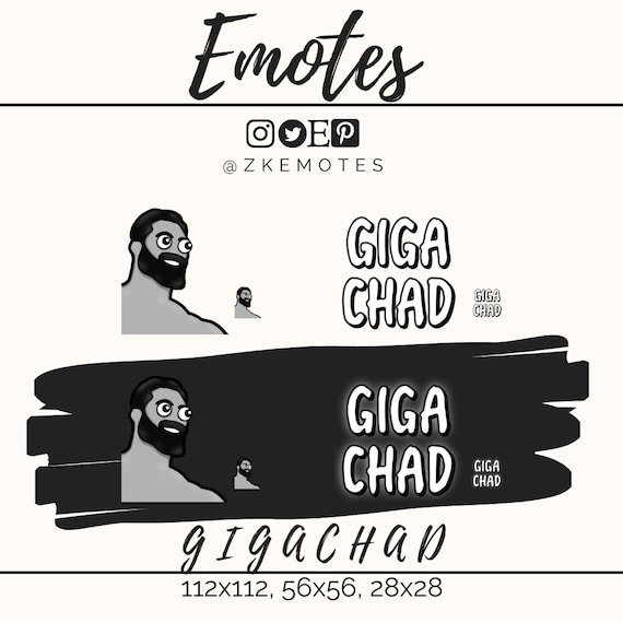 Gigachad Emote GIGACHAD MEME Twitch Emotes Discord Emotes -  Portugal