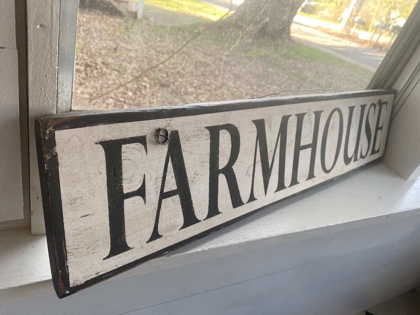 Farmhouse Sign Distressed Farmhouse Sign Black and White | Etsy