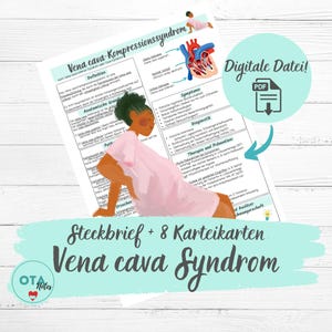 Vena cava Kompressionssyndrom Lernzettel & Karteikarten Anatomie Pathologie Krankheitslehre OTA Ausbildung Pflege MFA Hebamme