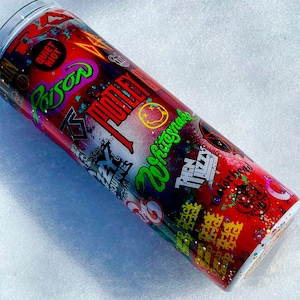 Jaren &#39;80 rockband legendes muziek haarband 20oz tuimelaar beker glitter epoxy cadeau voor haar moeder oma leraar