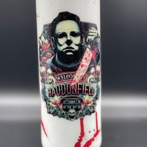 Halloween Michael Myers glow in the dark horror movie blood splatter tumbler cup