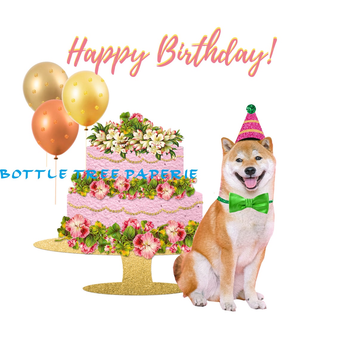SUBLIMATION Datei HAPPY BIRTHDAY mit Geburtstag Hund Bild Etsy