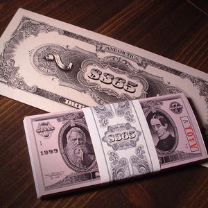 Fantasy currency - Antarctica Dream-Dollars Mystery Bag - Currency Art, Money Art - Steampunk Money