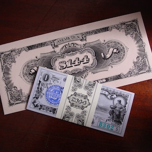 ファンタジー通貨 - 南極ドリームドルミステリーバッグ - 通貨アート - お金アート - スチームパンクマネー