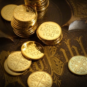 Religieuze medailles - Pocket Token - Jerusalem Cross - Christelijke geschenken