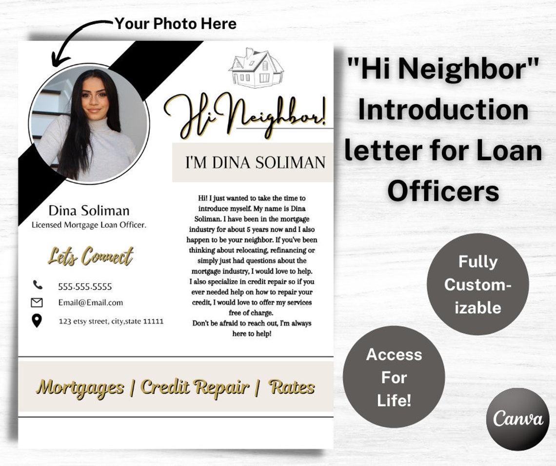 Dear Neighbor Loan Officer Letter MLO Newsletter TEMPLATE Modern Loan Officer Newsletter