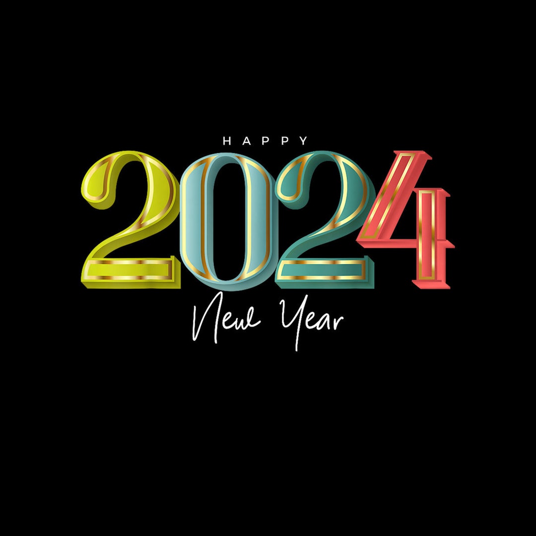 Happy 2024 New Years Eve Party Supplies 2024 Happy New Year Digital PNG