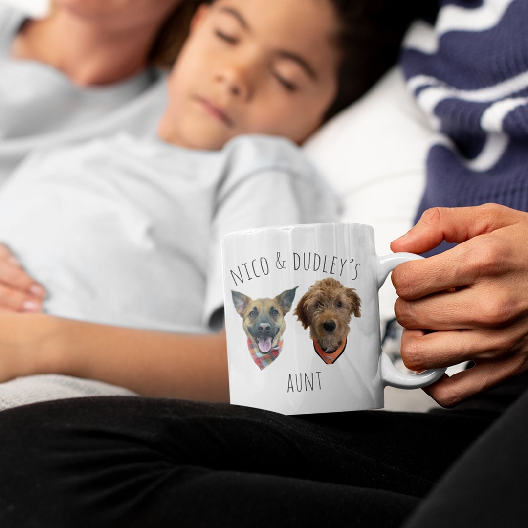 Custom Dog Face Mug, Custom Pet Mug, Photo Mug for Dog Mum Dog Dad