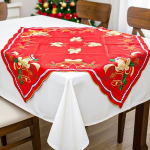 Christmas Overlay Tablecloth - 36 Inches Square