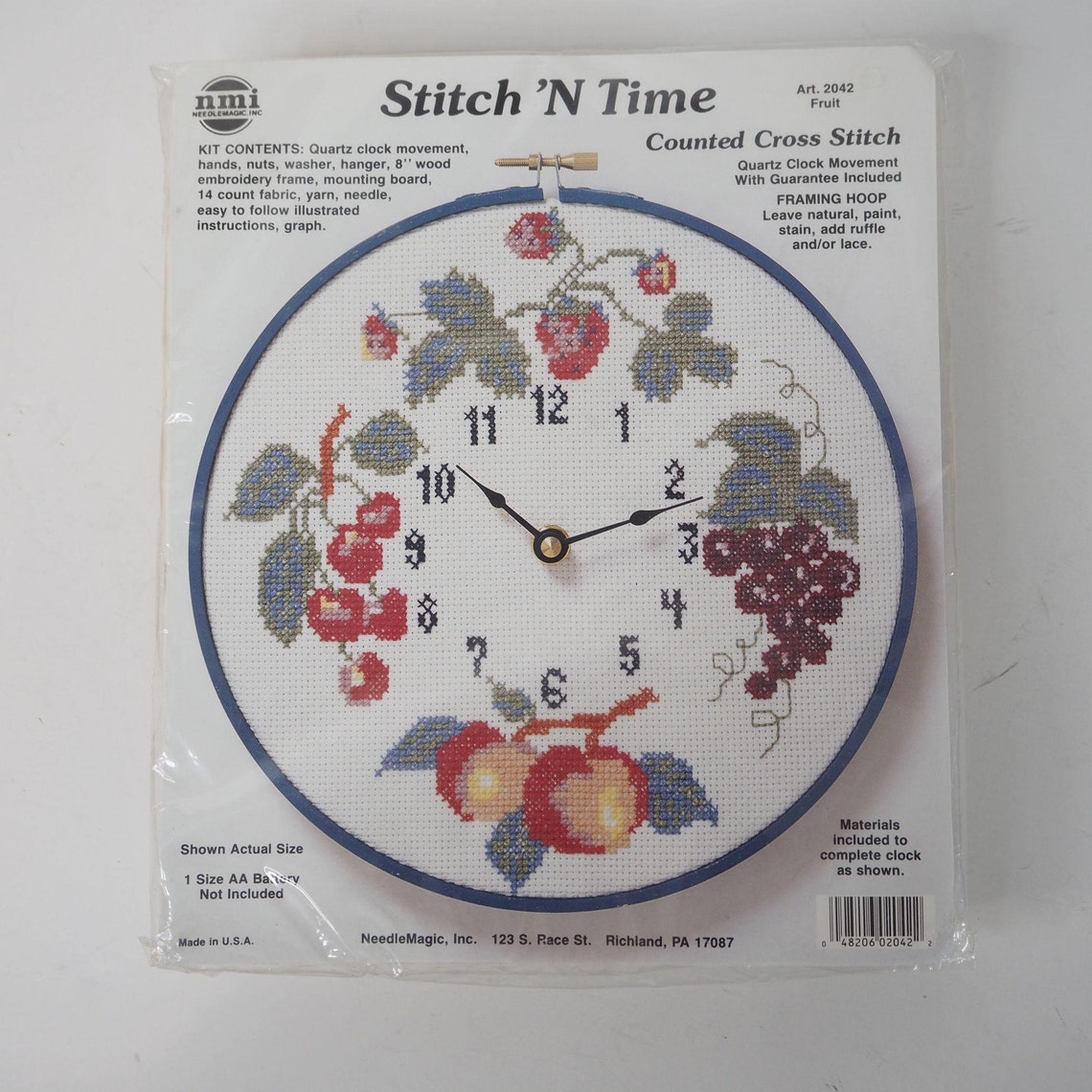 Stitch 'N Time Clock Kit Counted Cross Stitch Quartz Etsy