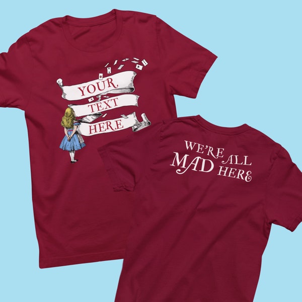 Adventure Summer Reading Shirt - Alice in Wonderland Front/Back CUSTOMIZABLE