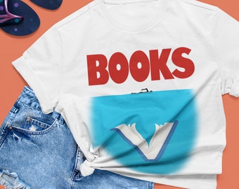 Books - Shark Attack Parody Shirt