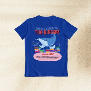 Oceans of Possibilities Summer Reading Shirt - The Binger, Humpback Whale (DETAILED)