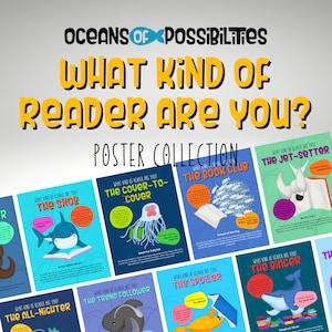 ¿Qué tipo de lector eres? Carteles, Descarga digital - Océanos de posibilidades, Lectura de verano
