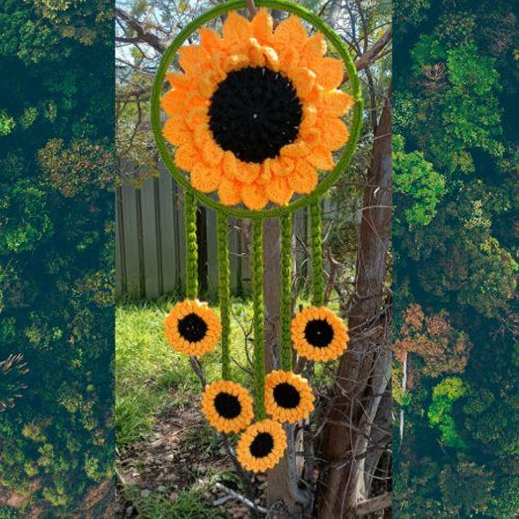 24 Crochet Dreamcatcher Patterns: 24 Beautiful Designs 21 Hand Made Dreamcatcher Dreamcatcher Sunflower
