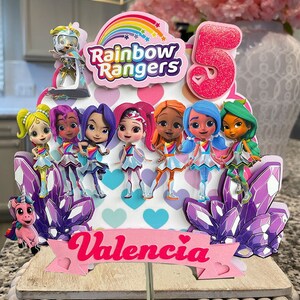 rainbow rangers cake topper instany download rainbow rangers etsy