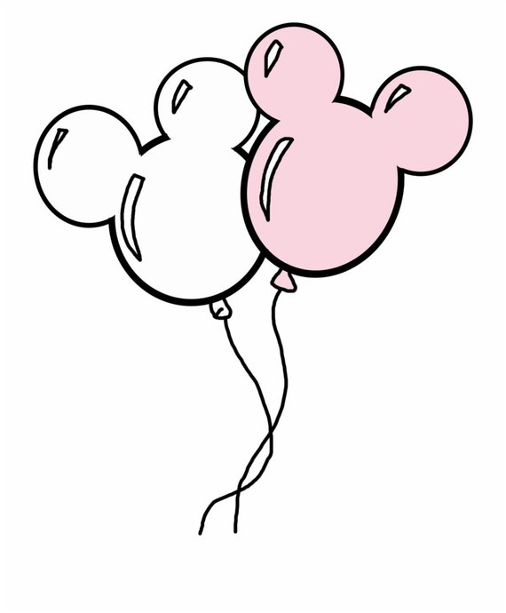 Mickey Mouse Ballon SVG | Etsy
