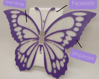 3D Butterfly Light Switch Cover | Customizable,  3D Wall Decor | Handmade Home Accessories | Unique Room Decor