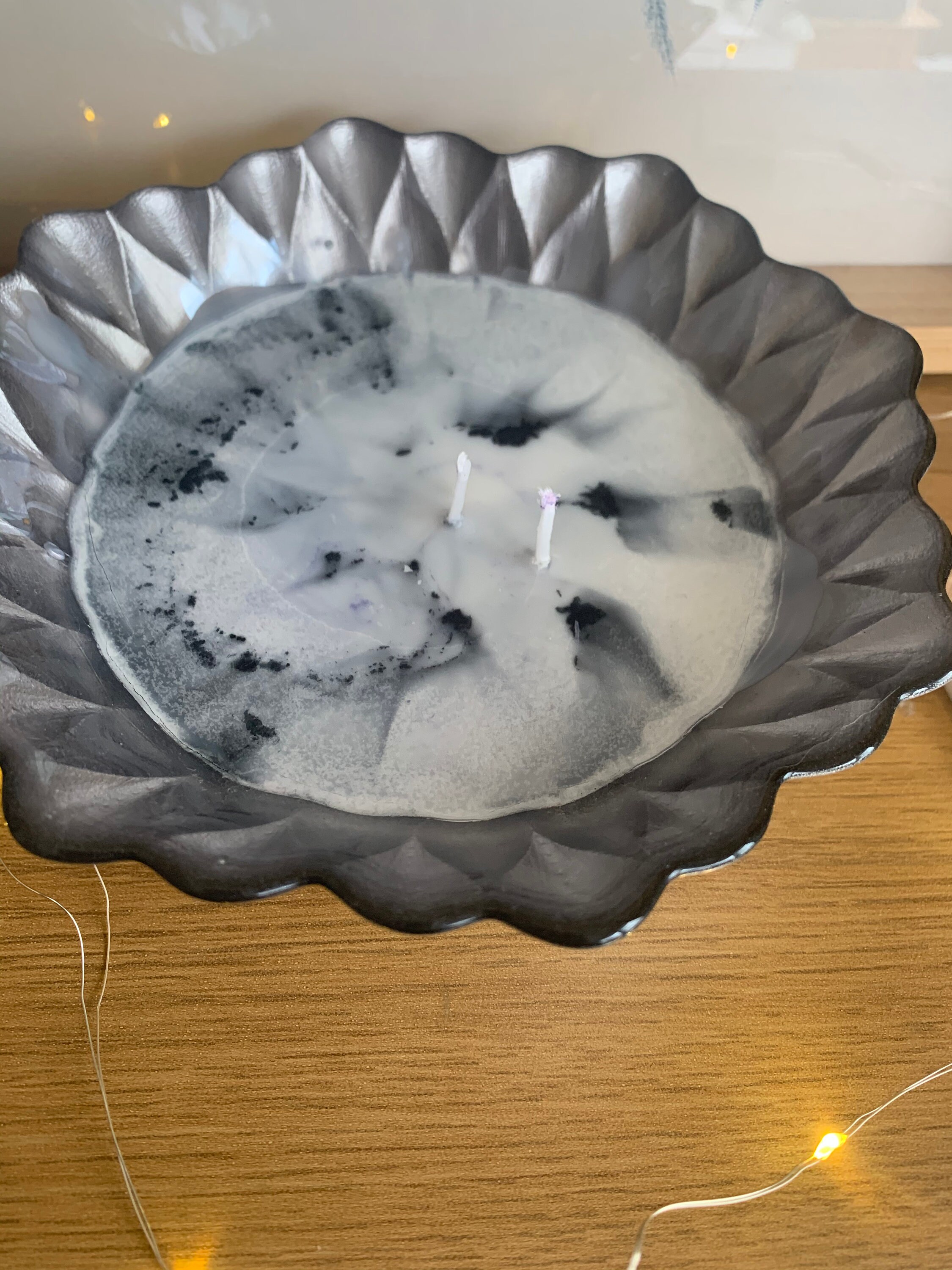 Hand made tie dye candle in bowl Etsy