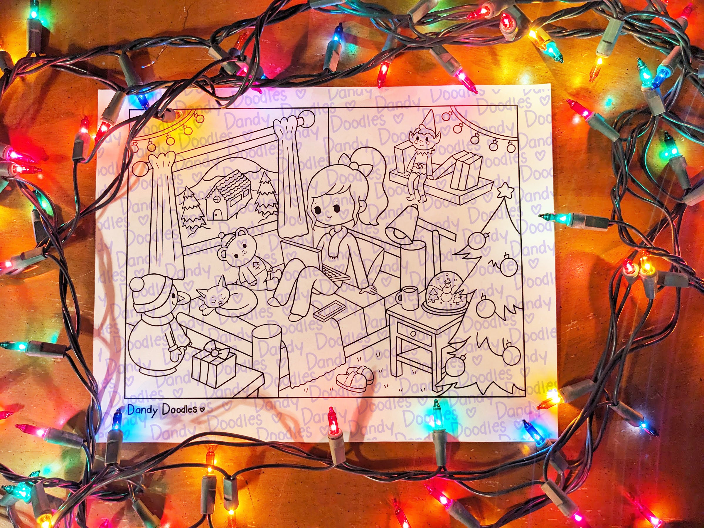 Winter Coloring Printables, Cozy Coloring - Etsy