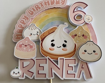 Custom Dumpling Topper for Kids Birthday Cake