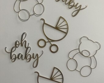 Oh Baby Cupcake Toppers, Baby Shower, Gender Reveal