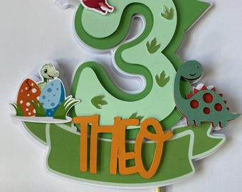 Personalised Dinosaur Cake Topper