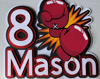 Boxing Glove Cake Topper, Sports Cake Decoration, Boxing Themed Party, Birthday Cake Decor, Boxing Gift