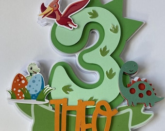 Personalised Dinosaur Cake Topper