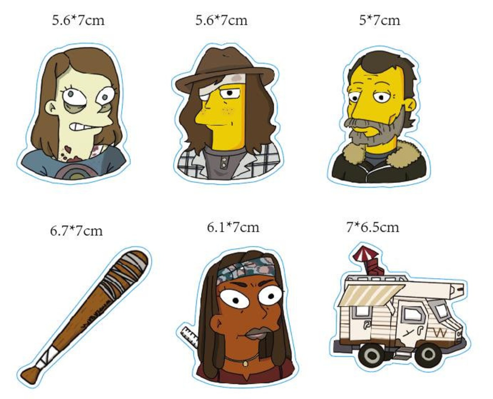STICKERS The Walking Dead Simpson stickers Planner Stickers Etsy