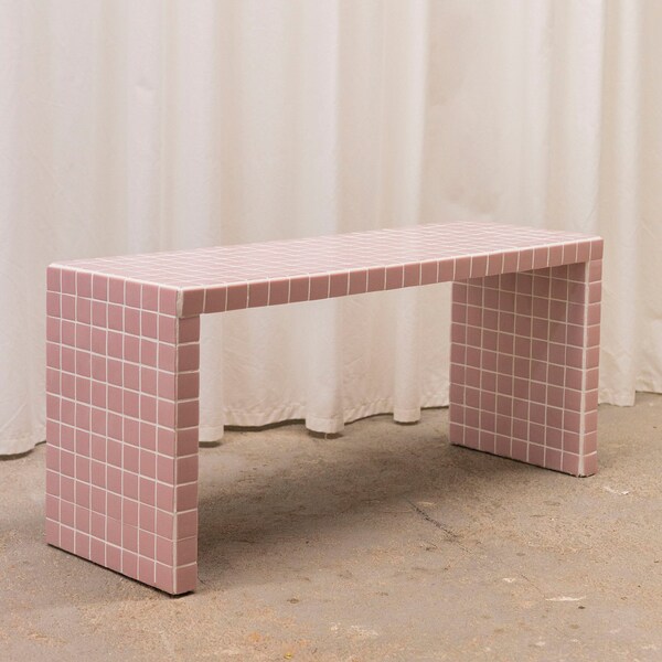 Tile Table -  Tile Bench - Handmade Tile Table - Coffee Table - Tile Furniture - Tile Coffee Table - Home Design - 960 x 320 x 440 mm