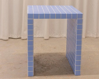 Tile Table - Tile Side Table - Handmade Furniture - Tile Furniture - Home Furniture - Home Design - Home Decor - 400 x 400 x 500 mm