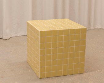 Tile Cube - Tile Furniture - Handmade Furniture - Tile Side Table - Home Design - Home Decor - 320 x 320 x 320 mm