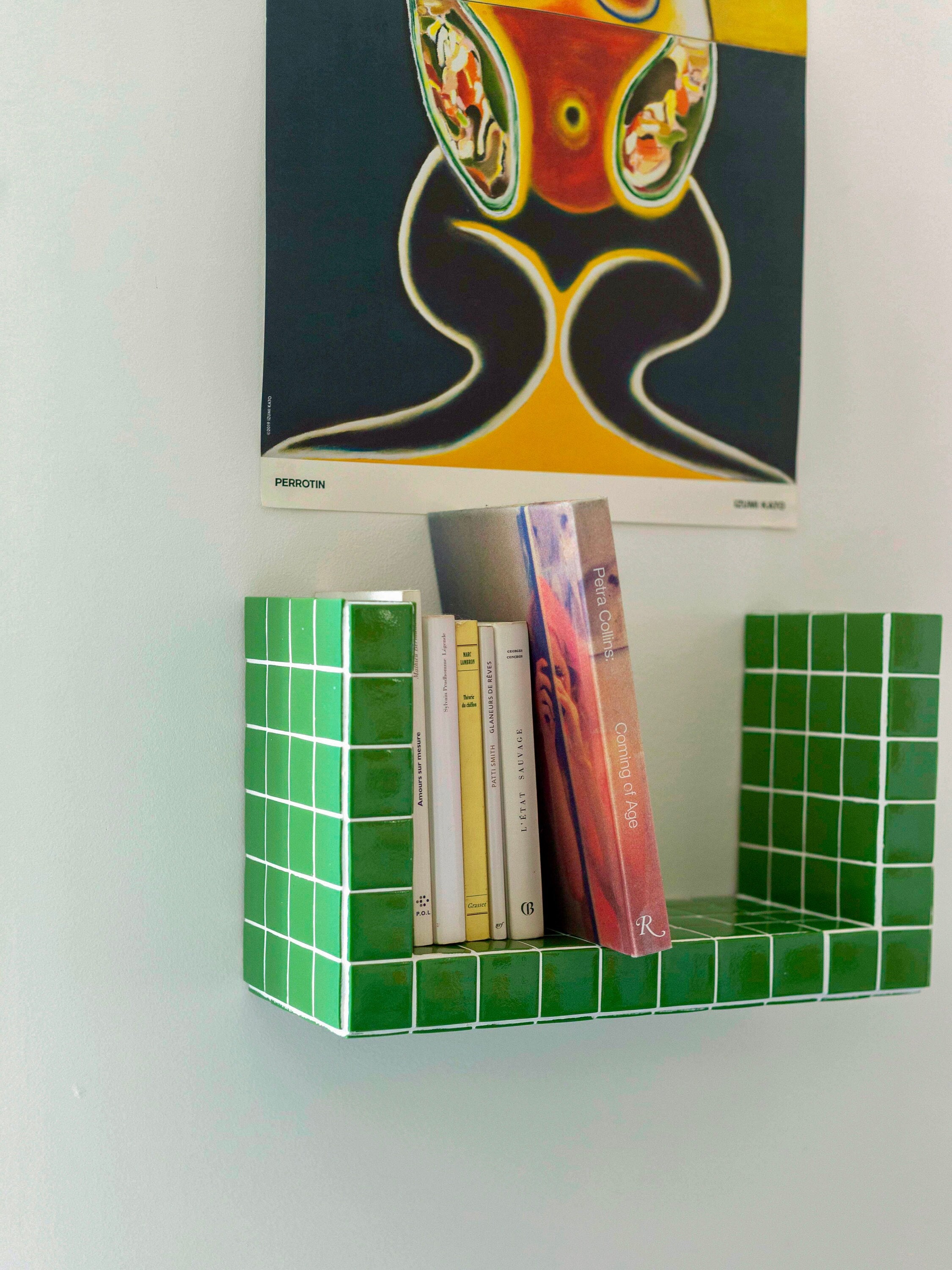 Tile Shelf - Tile Bookcase - Handmade Furniture - Tile Furniture - Home Furniture - Book Shelf - Shelf 410 x 240 x 170mm