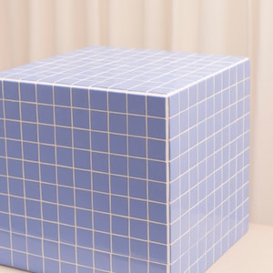 Tile Cube - Tile Furniture - Handmade Furniture - Tile Side Table - Home Design - Home Decor - 400 x 400 x 400 mm