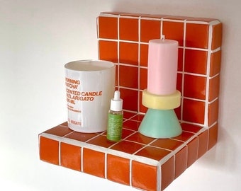 Tile Shelf - Tile Table - Handmade Furniture - Floating Tile Shelf - Shelf - Home Furniture 220 x 220 x 220 mm