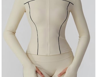 Honeycomb Activewear Set: High Waist Leggings & Crop Top Bodysuit