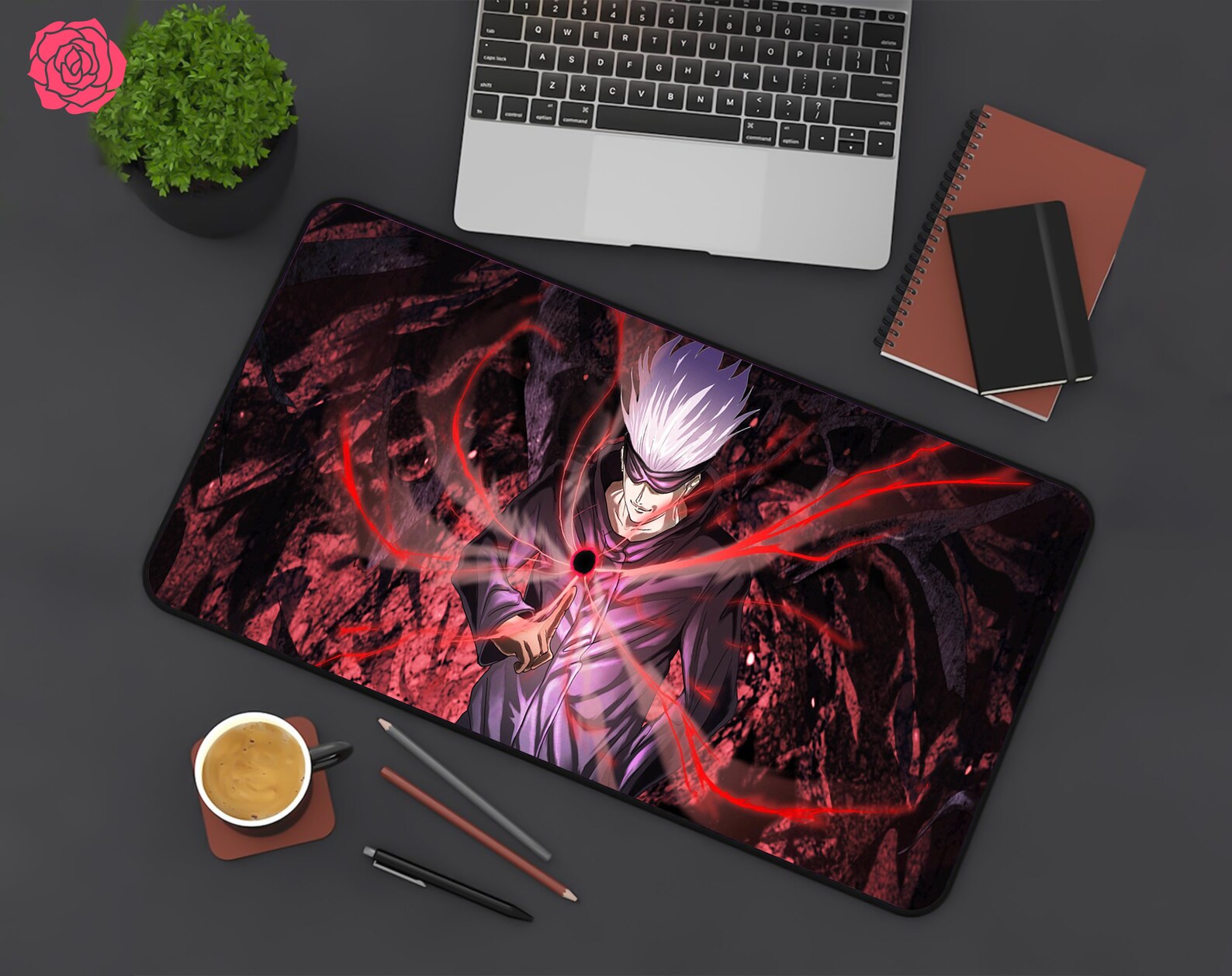 Deskmat Anime Desk Mat Cute Anime Mousepad Big Gaming Etsy