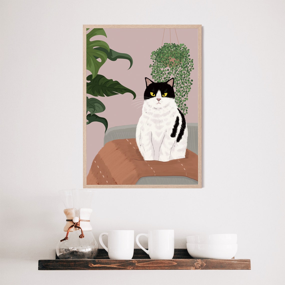 Cat Lover Gift Funny Cat Art Cat Poster Minimalist Cat Art - Etsy UK