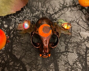 Harvest Moon-Cat skull Necklace