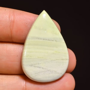 Terrific Top Grade Quality 100% Natural Larsonite Jasper Pear Shape Cabochon Loose Gemstone For Making Jewelry 24 Ct. 32X21X5 mm S8-2723