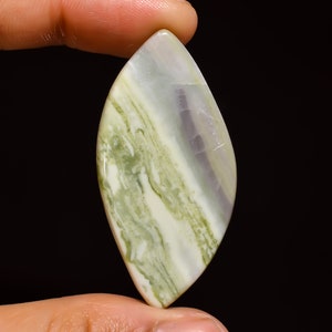 Beautiful Top Grade Quality 100% Natural Larsonite Jasper Fancy Shape Cabochon Loose Gemstone For Making Jewelry 36 Ct. 45X22X5 mm S8-2829