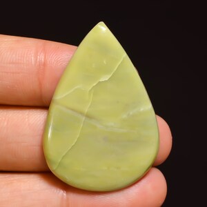 Exclusive Top Grade Quality 100% Natural Larsonite Jasper Pear Shape Cabochon Loose Gemstone For Making Jewelry 28 Ct. 38X26X4 mm S8-2733
