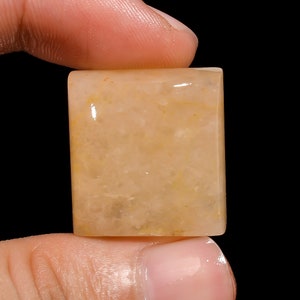 Unique Top Grade Quality 100% Natural Yellow Aventurine Square Shape Cabochon Loose Gemstone For Making Jewelry 48.5 Ct. 23X21X9 mm S8-3558