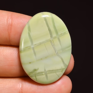 Excellent Top Grade Quality 100% Natural Larsonite Jasper Oval Shape Cabochon Loose Gemstone For Making Jewelry 27 Ct. 32X23X5 mm S8-2732