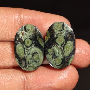 Incredible Top Quality 100% Natural Star Galaxy Jasper Oval Shape Cabochon Loose Gemstone Pair,For Making Jewelry 28.70Ct 23X15X5 MM AS-1096