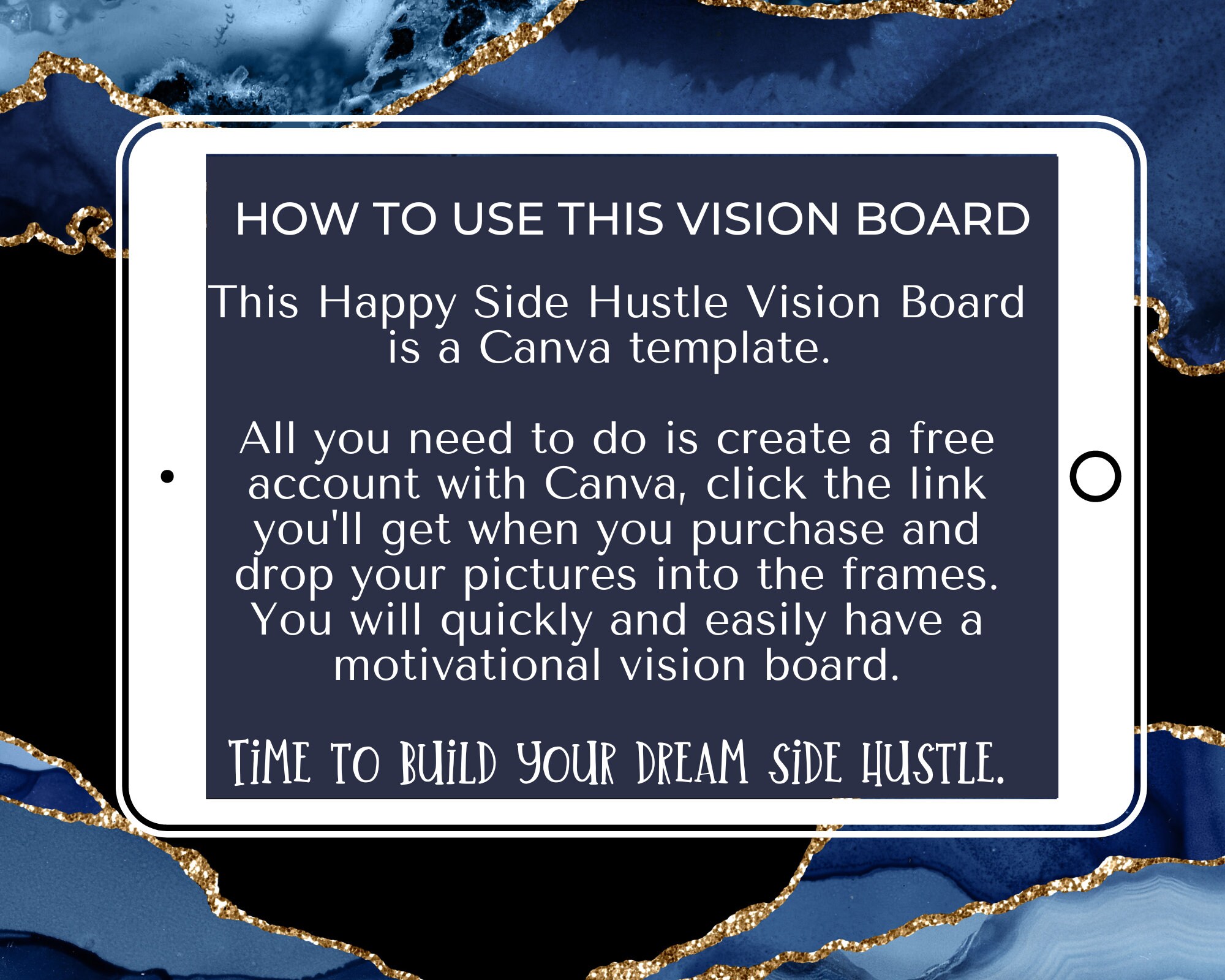 Digital Vision Board, Editable Drag and Drop Canva Template for ...