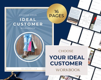 Ideal Customer Avatar Workbook, Choose the Target Audience for Your Side Hustle, INSTANT DOWNLOAD Target Market Customer Worksheet, 16 pages